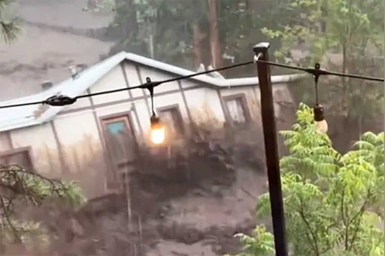Ruidoso flood house washed out