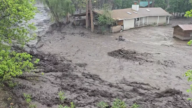 Ruidoso flood Road washed out
