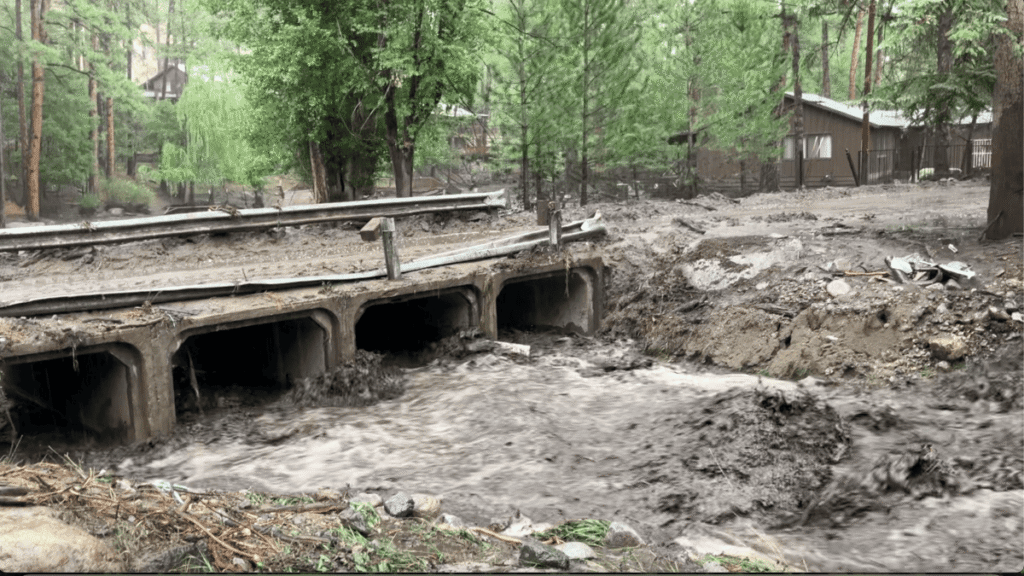 Ruidoso flood Road washed out