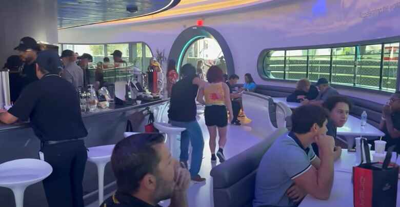 Food area at Tesla diner